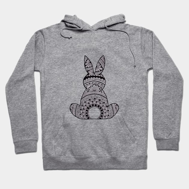 Bunny Rabbit Mandala Hoodie by Mandala & Me